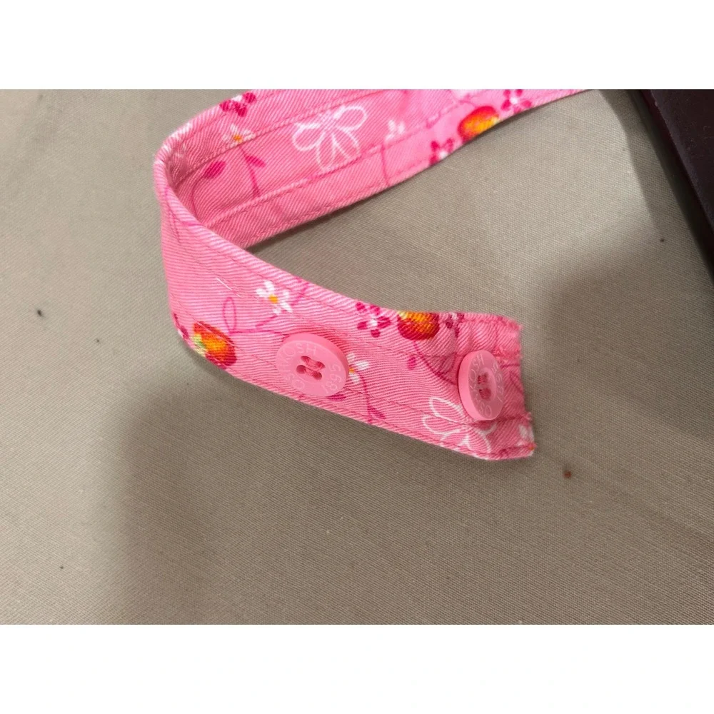 Y2K OshKosh Bgosh Pink Strawberry Floral Ruffle Overall Shorts 18 Months 401181